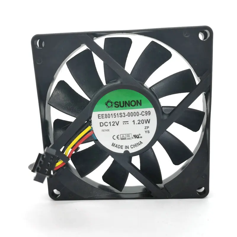 

EE80151S3-0000-C99 DC12V 1.20W 8CM 80x80x15MM Cooling fan ME80151V1-000C-A99HZDO MF80151V3-Q01C-A99