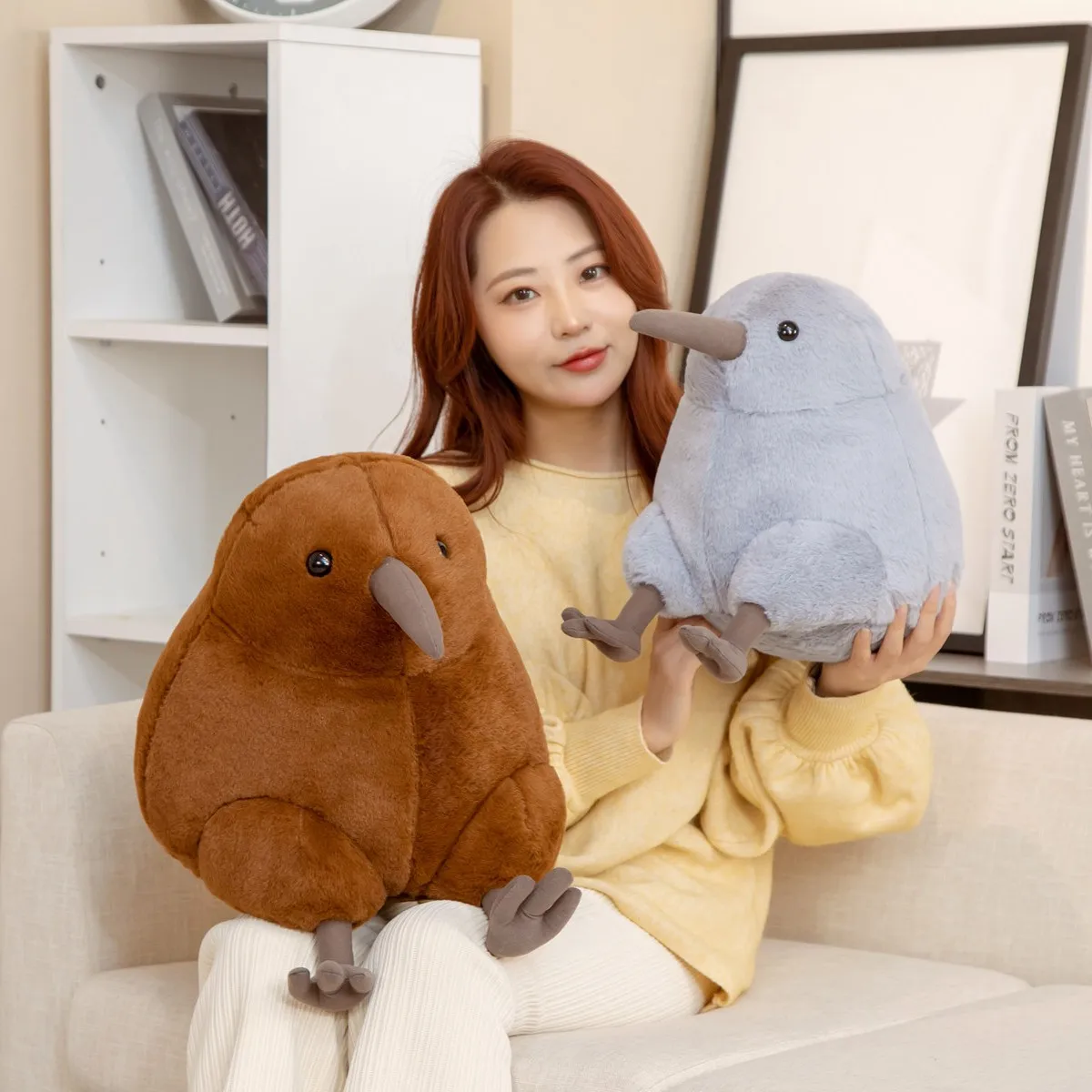 30/40CM Lovely Kiwi Plush Toys Cute New Zealand National Bird Toys Lifelike Bird Pillow Stuffed Soft Dolls for Children Baby