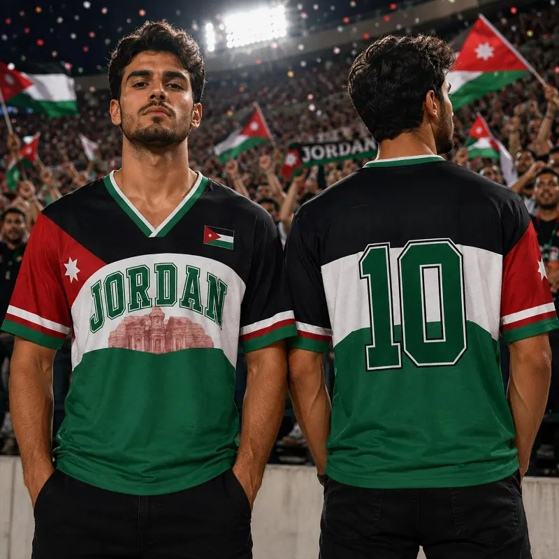 2026 Summer Jordan Style Football Sports T-shirt Breathable Gym Loose Shirt Short Sleeve Tops Adult Child Casual T-shirt
