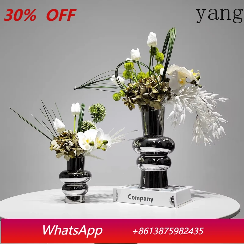 

LTT light luxury simulation floral arrangement living room entrance flower table flower arrangement flower