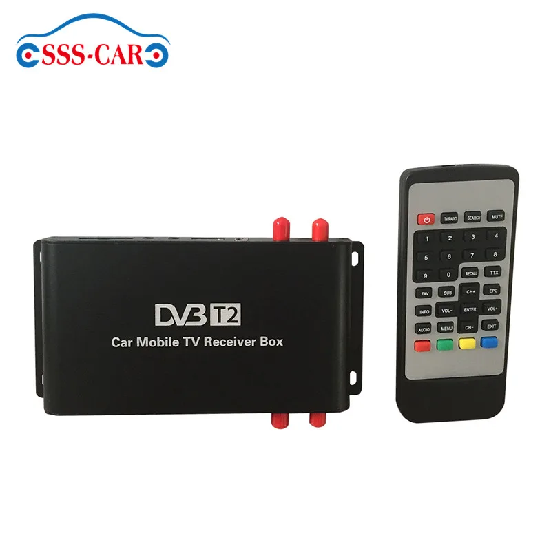 

hd dvb-t2 car h.265 high speed mobile car digital tv receiver with 4 tuner car set Top box for Germany