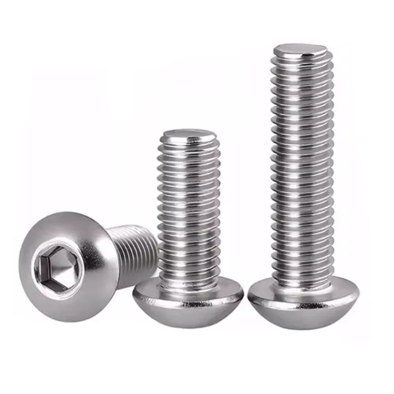 5-50pcs ISO7380 304 allen socket head screw  M2 M2.5 M3 M4 M5 M6 M8 Hexagon Socket Button Head  Screws
