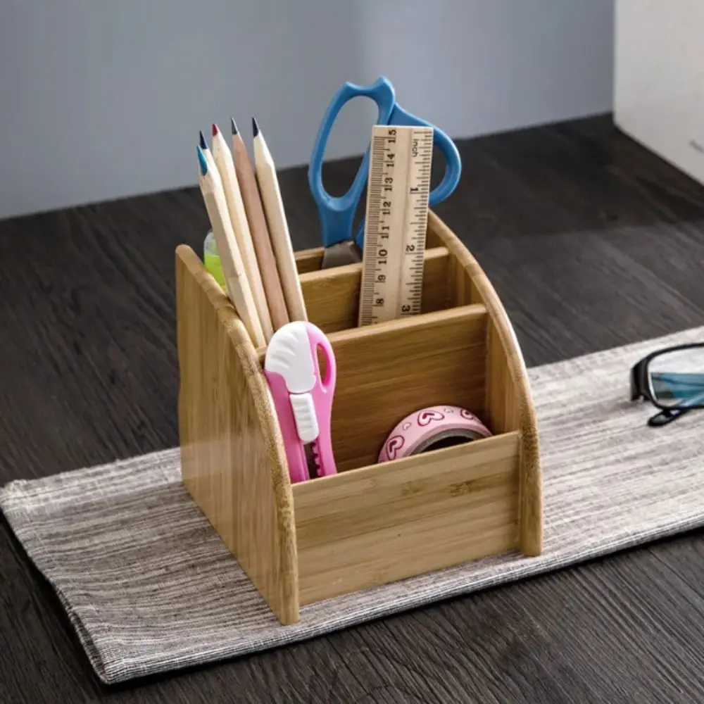 

Wooden Creative Desktop Drawer Varnished Wood Simple Bamboo Pen Storage Box Remote Control Stand Home Dresser