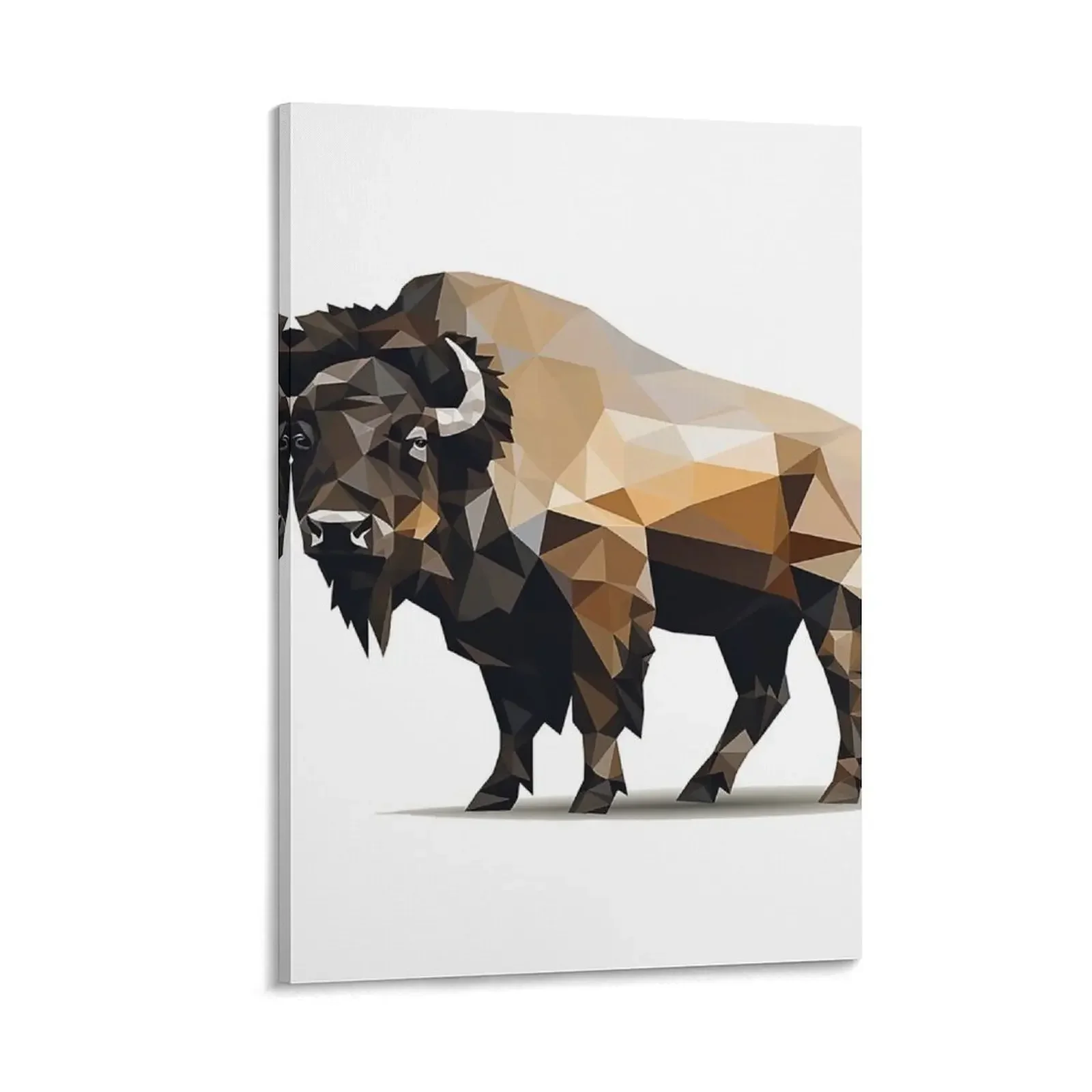 

Geometric Bison Canvas Painting ornaments for home poster wall decoration paintings