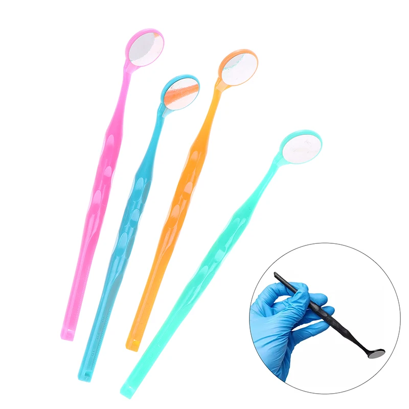 

10Pcs Dentistry Single/Double Sided Colorful Oral Mirrors Premium Front Surface Mouth Mirror Exam Reflector