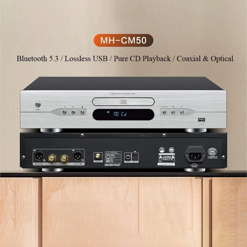 High End HIFI CD Player Dual PCM1794 DAC DTS Decoding Bluetooth 5.3 Home Lossless CD Music Player DSP Sound Effect USB Playback