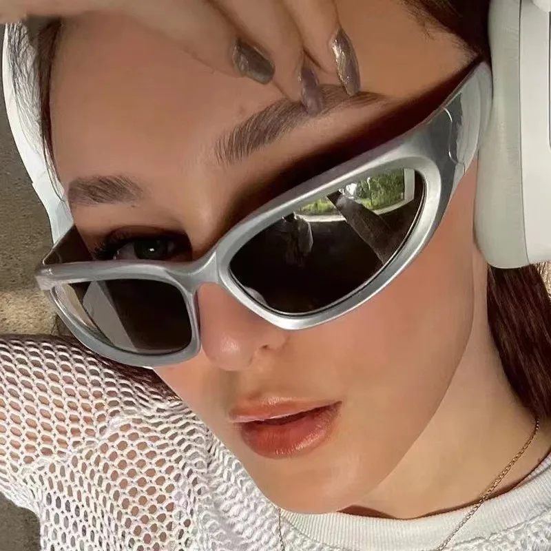 

1 шт. модные солнцезащитные очки для женщин и мужчин, винтажные солнцезащитные очки роскошного дизайна Y2K, квадратные велосипедные очки, солнцезащитные очки, уличные очки