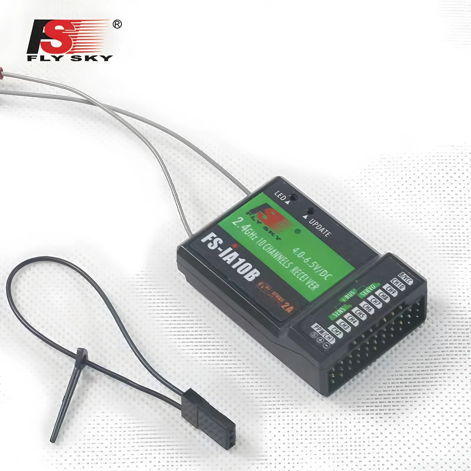 

Flysky FS-iA10B 10 Channel Receiver 2.4G 10CH iBUS PWM PPM Output For FS-i6 FS-i6s FS-i10 Transmitter PV RC Helicopter Airplane