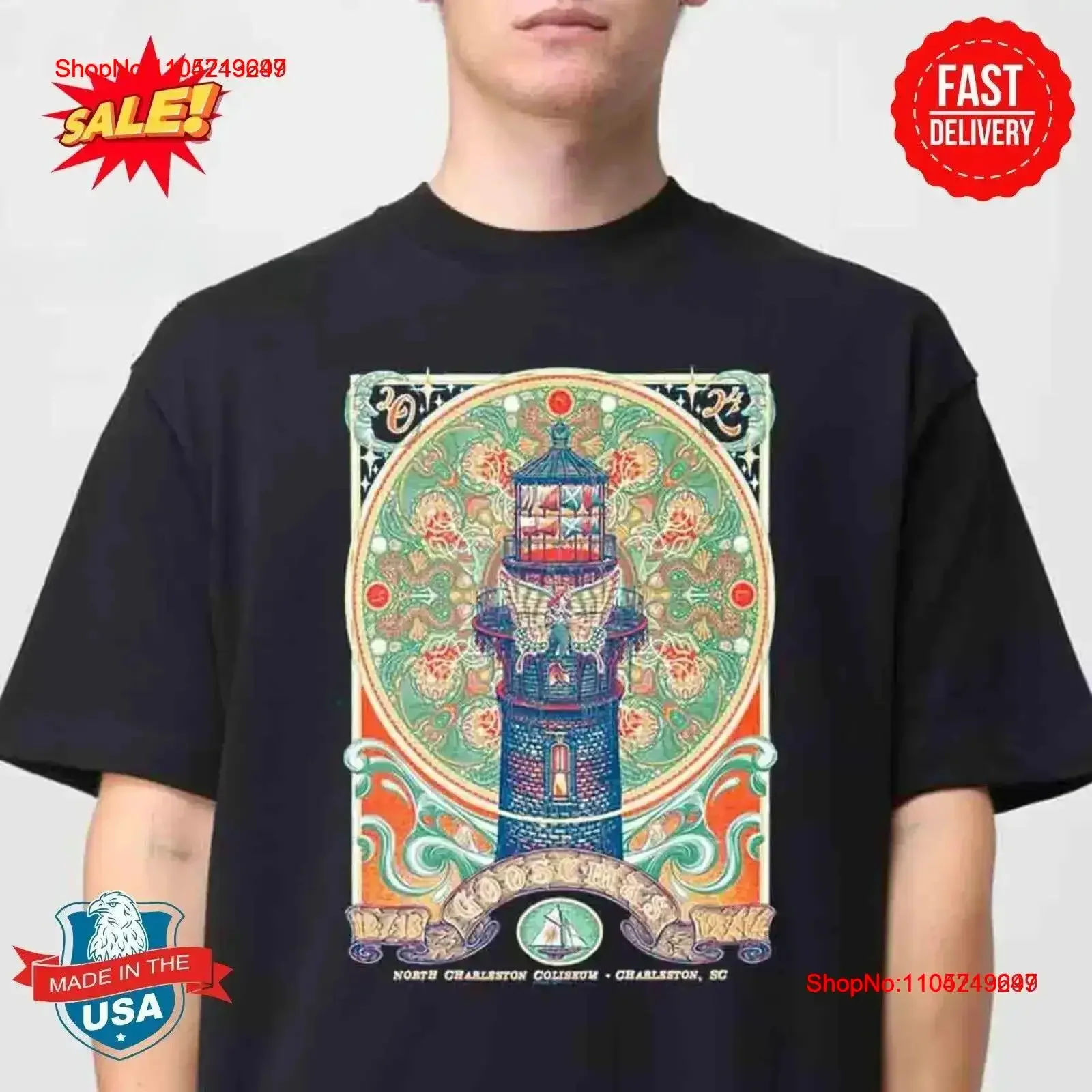 Goose The Band Charleston SC 2024 North Coliseum On Dec 14th T Shirt vintage Washed fashion Casual Comfortable Versatile homme