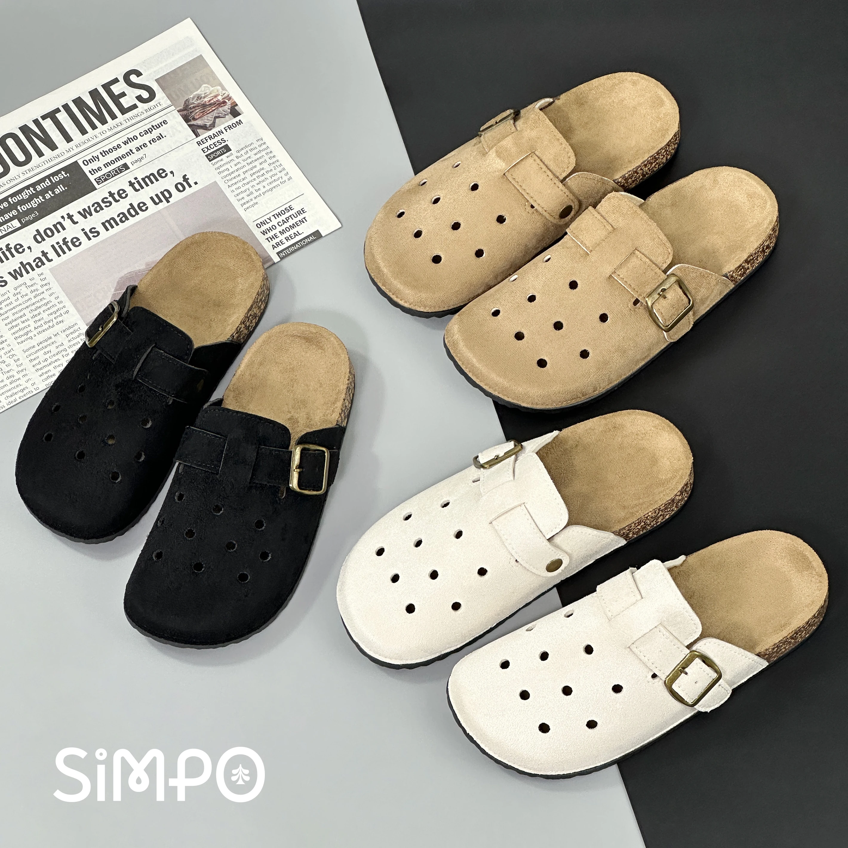 Men And Women's Outer Wear Flat Sandals Closed-Toe Wear-Resistant Breathable Sandals Casual Comfortable Anti-Slip Sandals