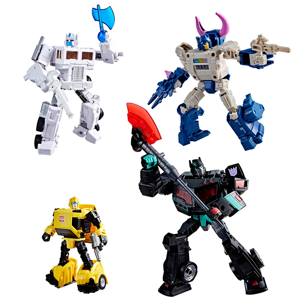 [Em estoque] Hasbro Transformers Age of the Primes Action Figure Conjunto de 4 (Ultra Magnus, Bumper, Horri-Bull e Nemesis Prime)