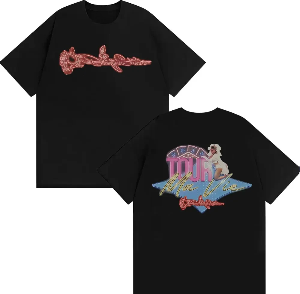 

Футболка Doja Cat Ma Vie World Tour 2026, мерч, мужская и женская одежда, футболки в стиле Харадзюку, 100% хлопок, с коротким рукавом