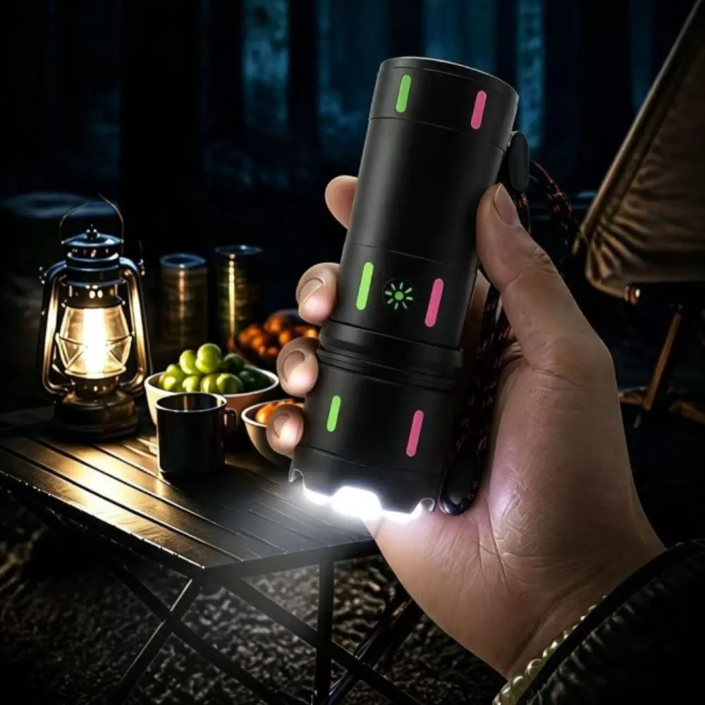 High-Intensity Long-Range Flashlight Bright Portable Digital Display Flashlight Digital Display Type-C Charging Small Torch