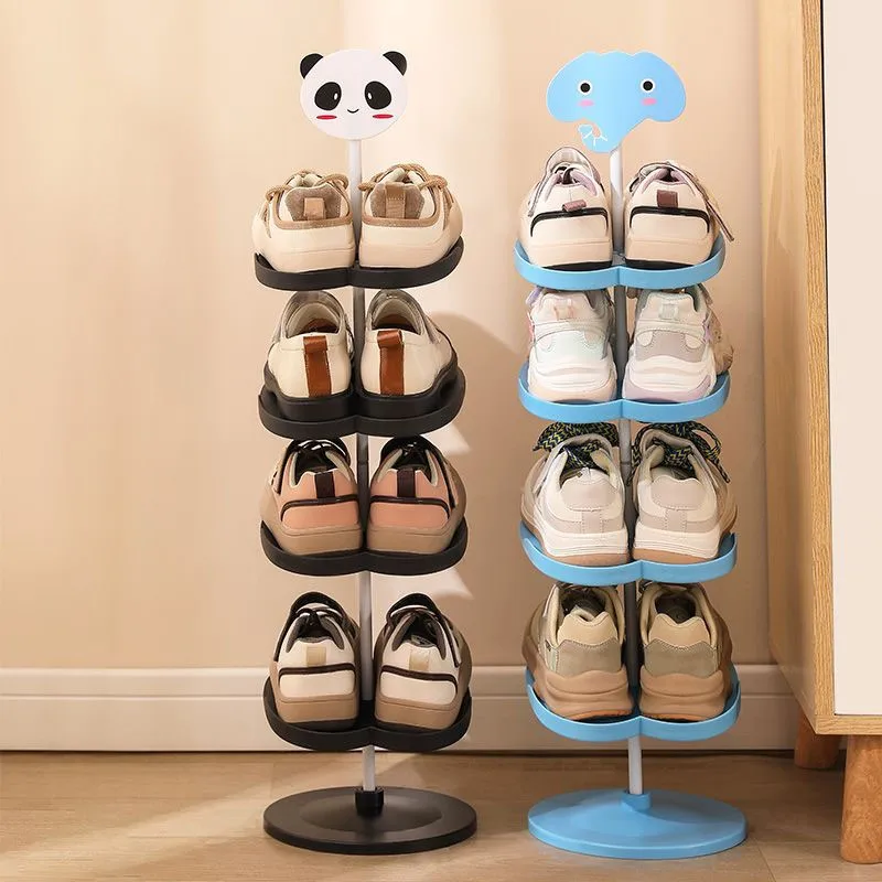 Cartoon Plastic Shoe Rack For Storing Multi-layer Household Hanging Simple Installation Shoes Storage Children Shoe CabinetZE190