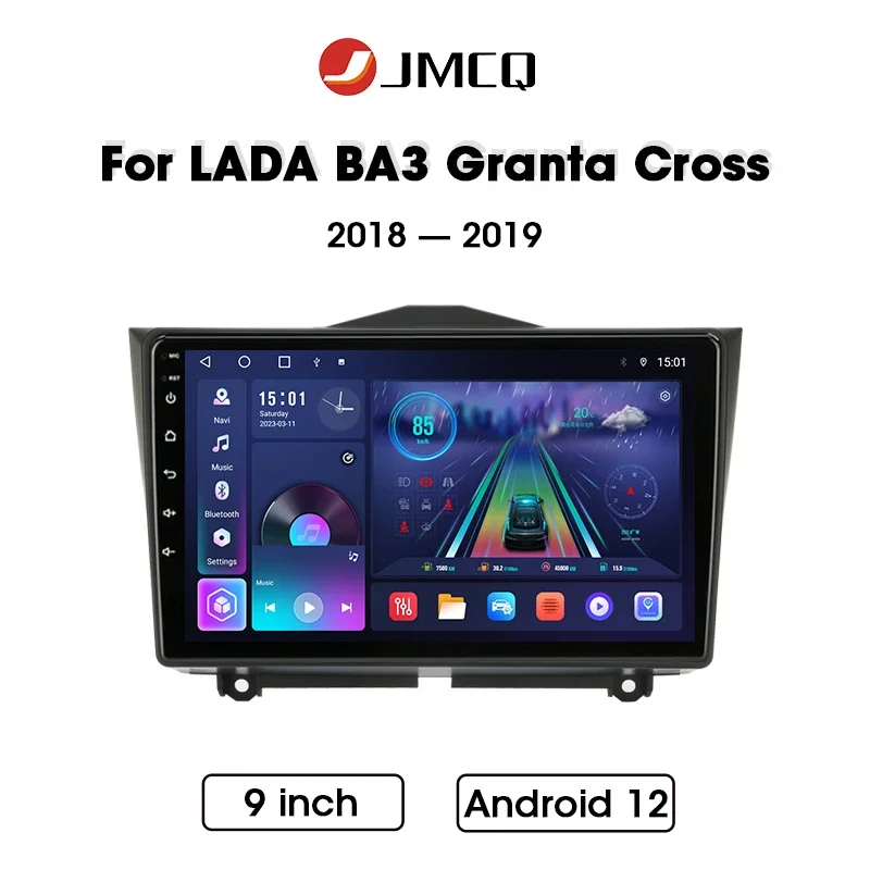 

9" Car Radio For LADA BA3 Granta Cross 2018 2019 Android 12 Wireless Carplay Auto Multimidia Video Player Navigation Head Unit