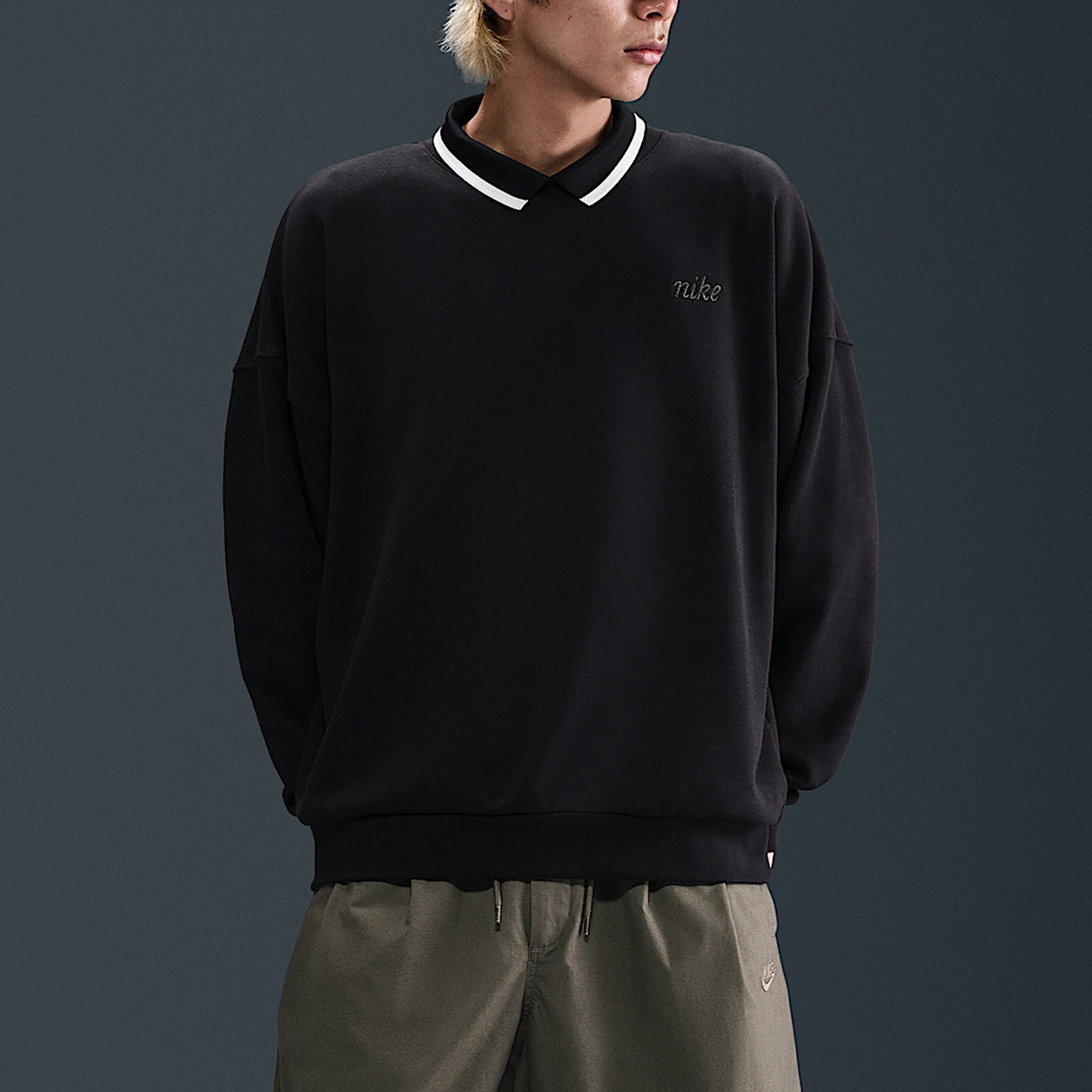 Nike genuine Club Mens Oversize Casual Hooded Sweatshirt IB8360-010