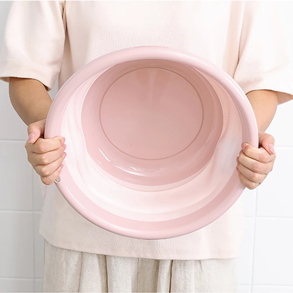 

Portable Basin Pot Folding Bucket Camping Fishing Car Washing Basins Water Folding Washbasin Washtub Size Mini (Pink)
