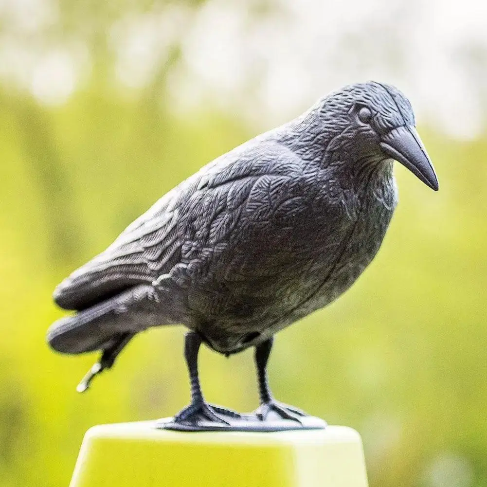 Decoracion Jardin Simulation Black Crow Raven Bird Repellent Pest Control Pigeon Repellent Garden Decoration Outdoor