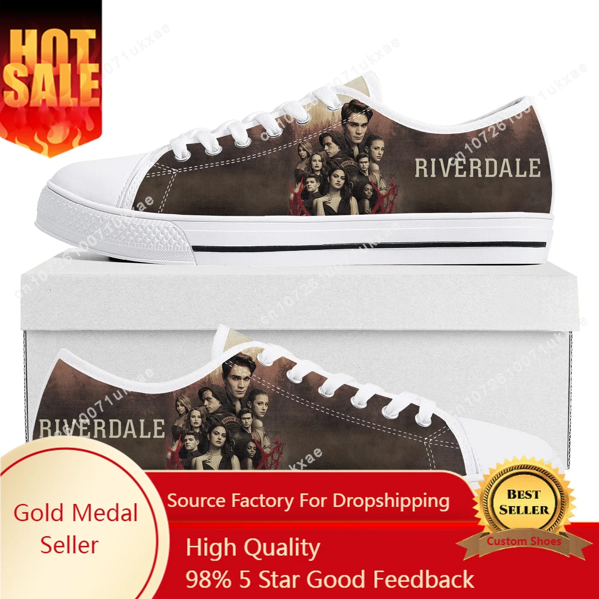 

Низкие кроссовки Riverdale South Side Serpents, мужские и женские парусиновые кроссовки для подростков, повседневная обувь на заказ, обувь на заказ