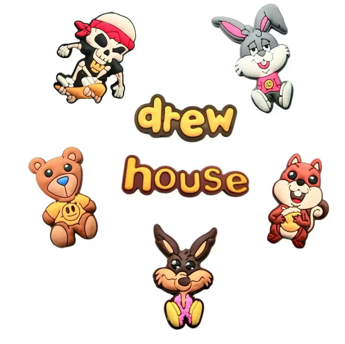 7-70pcs Cute Little Rabbit Shoe Charms For Sandals,Shoe Decoration Accessories Shoe Pins Great Gift For Men Wom