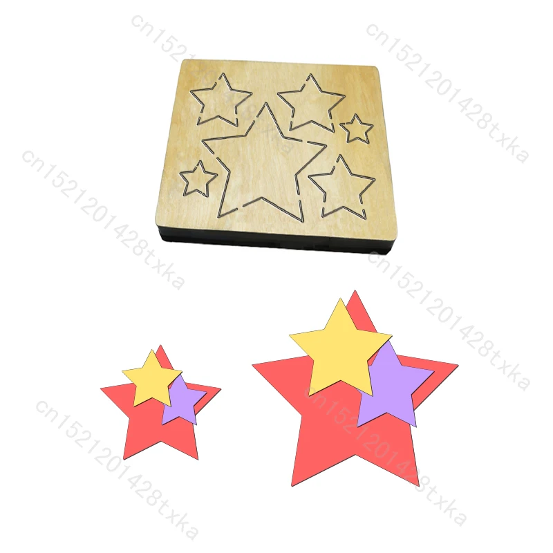 

Star Wooden Cutting Dies for Scrapbooking, New, C-1375, Multiple Sizes