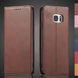 Magnetic attraction Leather Case for Samsung Galaxy S7 G930F 5.1