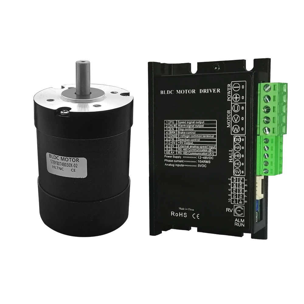 

24V 5000RPM 100W 0.2NM BLDC Motor BD10LR Driver for CNC Home Appliance & Fan