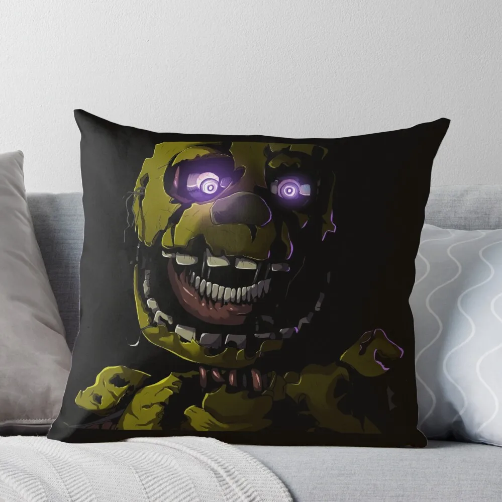 Desain Springtrap menyeramkan (FNAF) bantal lempar penutup Sofa kotak-kotak