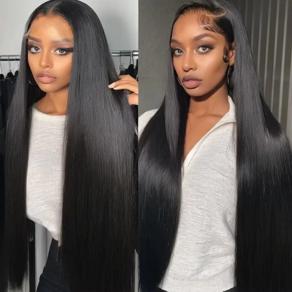 

Bone Straight 13x6 13x4 Hd Lace Front Wig 5x5 360 Lace Full Frontal Brazilian Human Hair 40 46 Inch 200 Density Wigs For Women