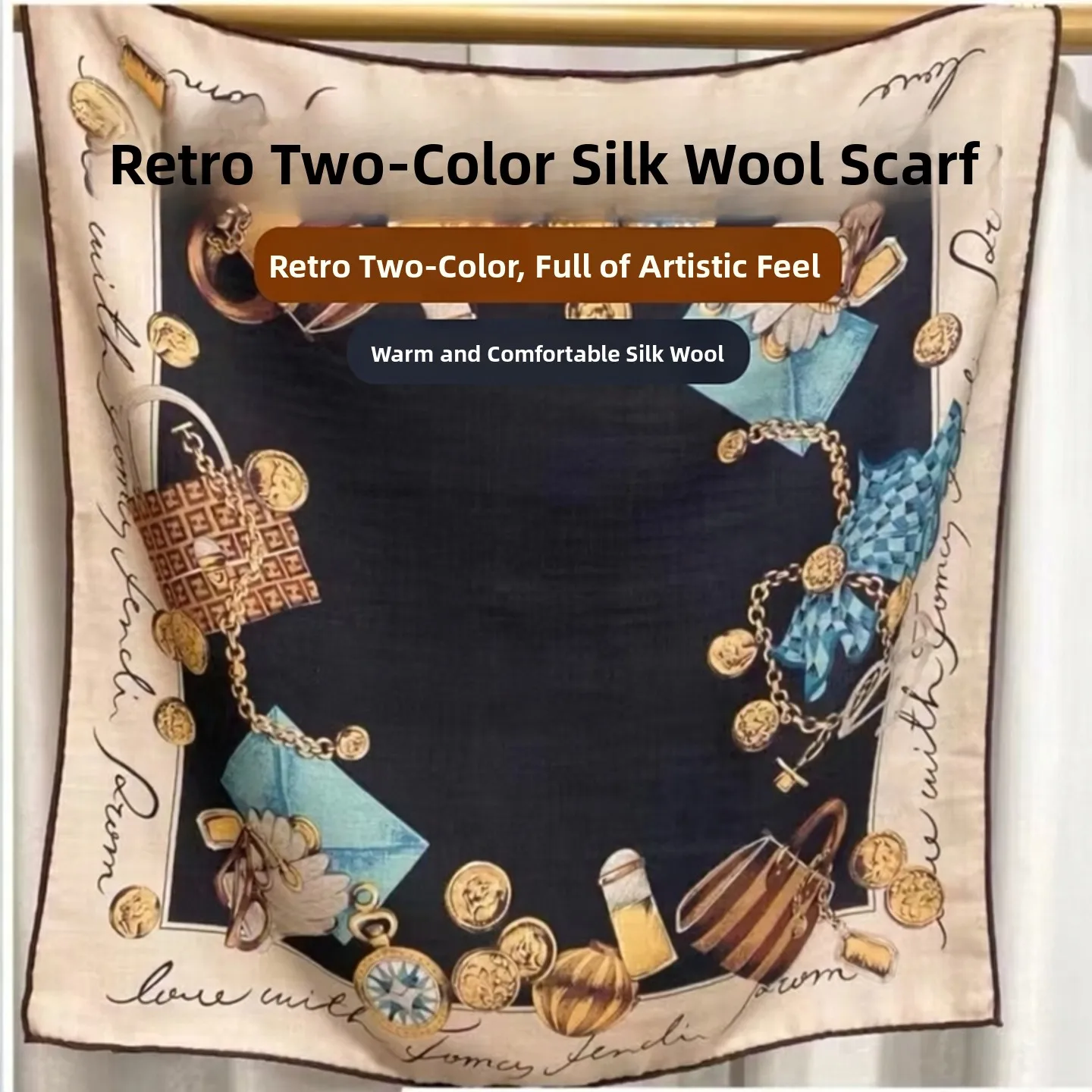 silk-wool-65cm-square-scarf-vintage-dual-color-artistic-sense-silk-scarf-neck-protection-bag-fashionable-versatile-accessories