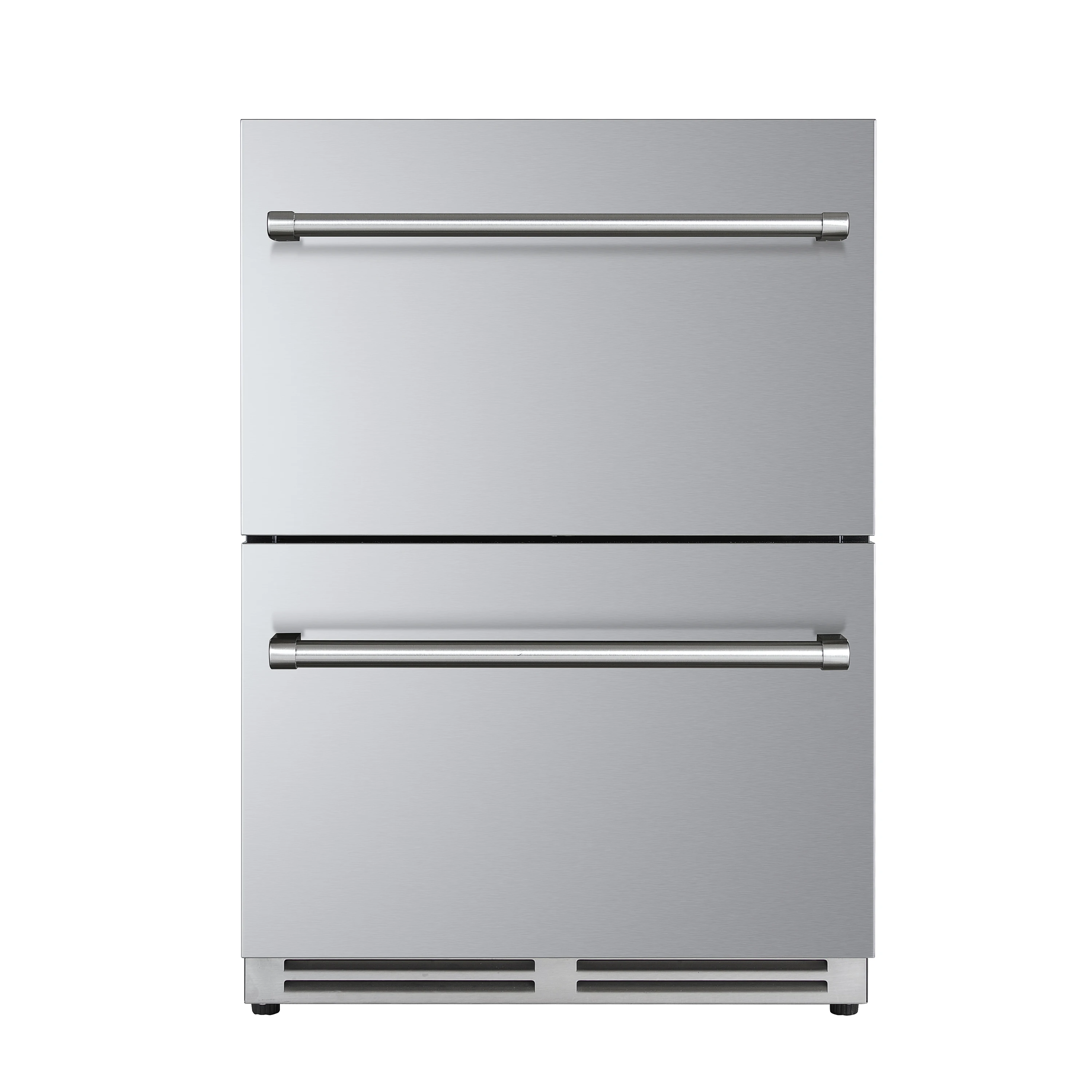 

Home Bar Digital Display Fridge Under Counter Double Drawer Refrigerator for Home with Stainless Steel door