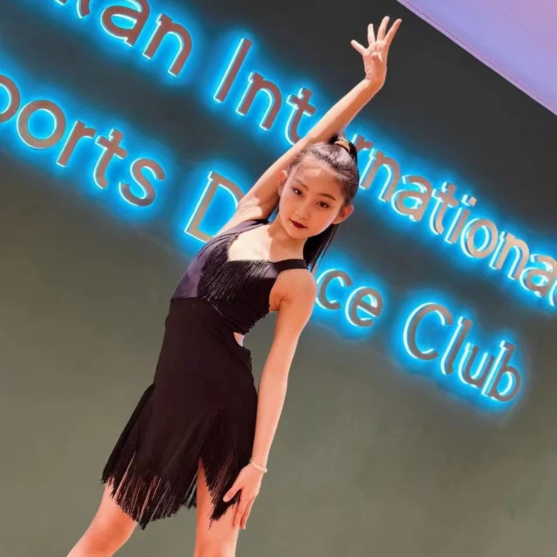 ที่กําหนดเองผู้หญิงผู้ใหญ่สาวเต้นรําละตินเครื่องแต่งกายพู่jumpsuitประสิทธิภาพมืออาชีพชุดFringeชุดกระโปรงFringe