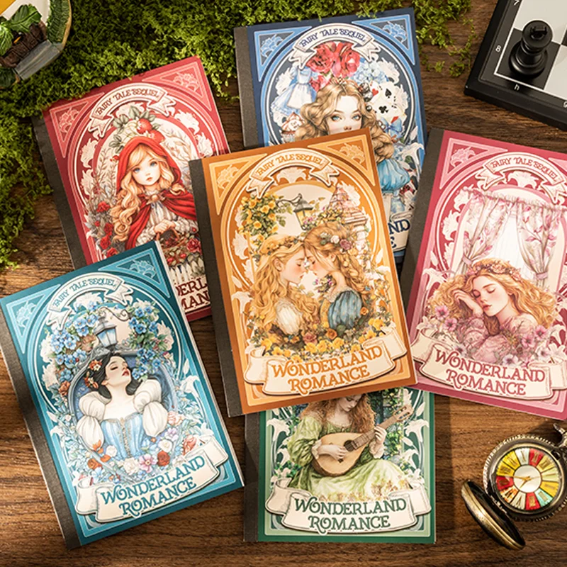 18pcs Fairy Tale Sequel Series Fairy Tale Theme Dual Material Die Cut Sticker Book Handbook Collage DIY Scrapbook Envelope Card