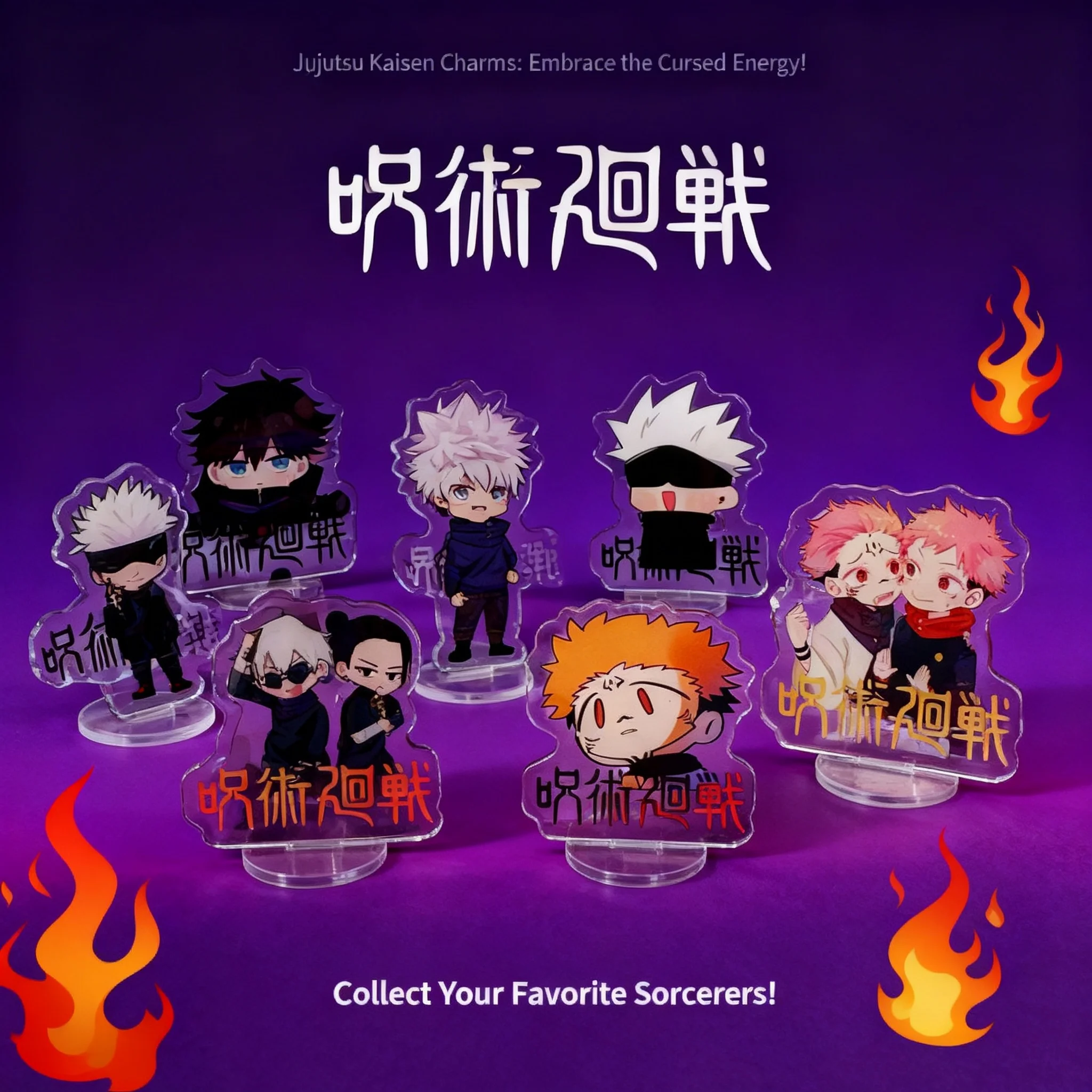 

New Anime Jujutsu Acrylic Stand Cartoon Figure Q Version Desktop Decoration Ornament Small Gift Wholesale