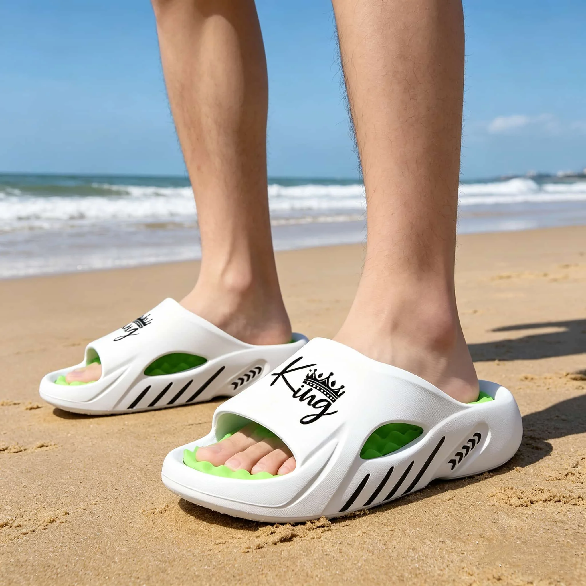 

2026 New Men Slippers Shoes Summer Beach Slippers Luxury Brand Outdoor Indoor Eva Soft Flip Flops Male Anti-slip Shoes