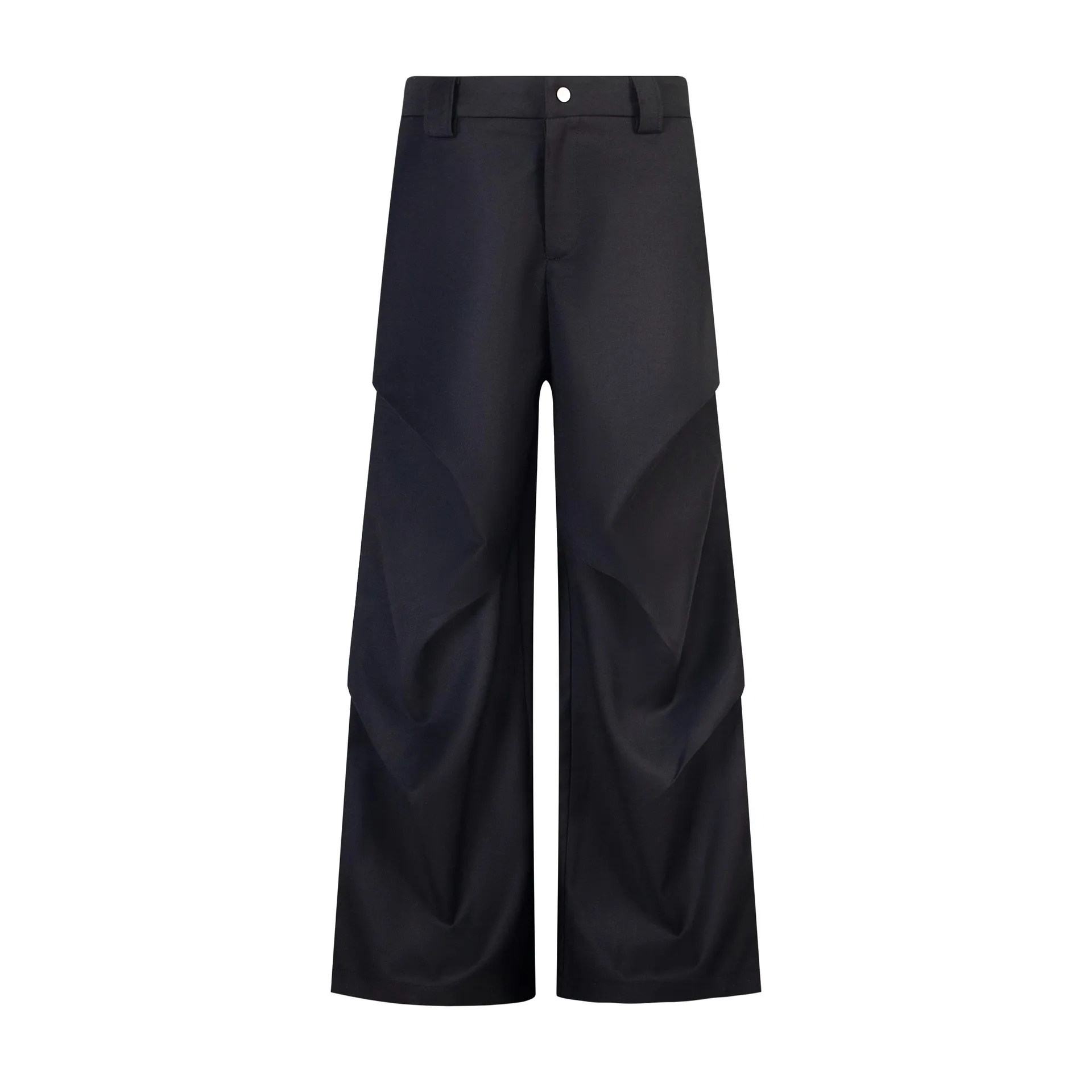 

Spring Summer New Fashion Men's Loose Straight Wide Leg Solid Color Simple Basic Casual Trendy Pleated Suit Trousers Male Pants