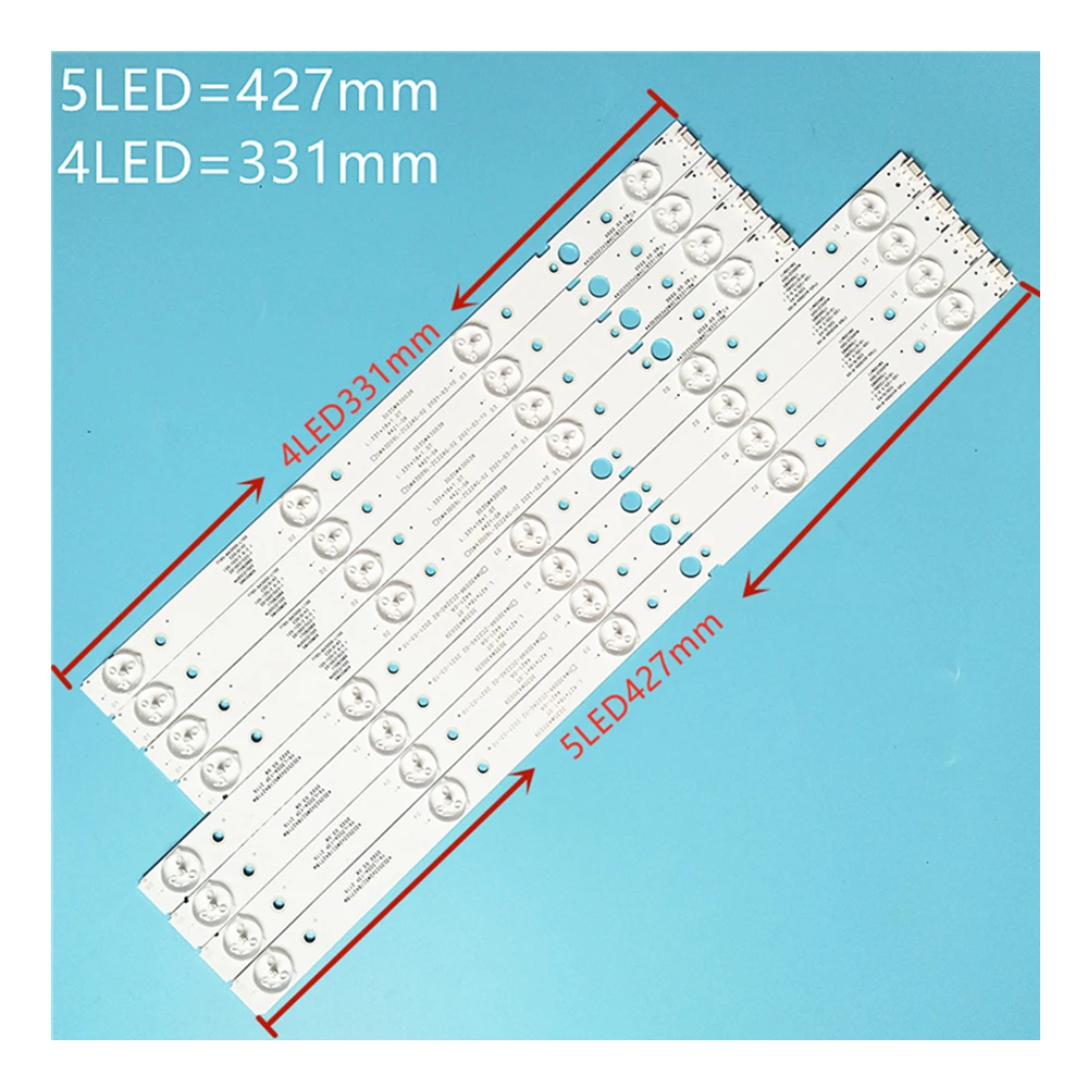 5 sets = 40 pcs led strips for LG 43UG620V 43UJ620V 43UJ6200 CRH-A4330300104L6CN CRH-A4330300105R6CNRev1.0 CRH-A4330300104L74CRE