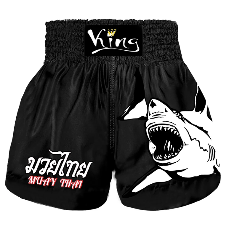 

Custom Men's Fighting Shorts Boxing MMA Fighting BJJ Fighting Fitness Muay Thai Kickboxing Shark Shorts