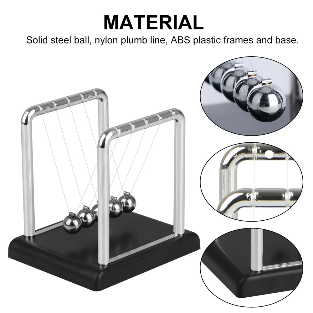 

3 Size Newtons Cradle Pendulum Balance Ball School Teaching Supplies Physics Science Perpetual Motion Physics Pop Toy Decor Gift