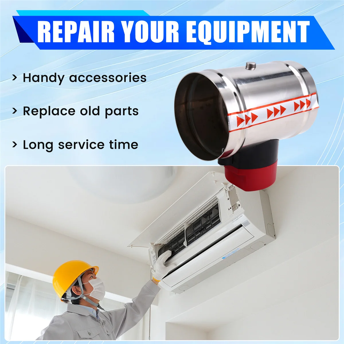 صمام هواء كهربائي من الفولاذ المقاوم للصدأ 220 فولت، صمام فحص بمحرك لأنبوب 4 بوصة 100 مم