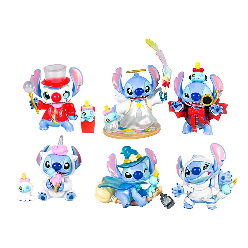 

Kawaii Funny Stitch Action Figure Stitch Cosplay Joker Mummy Demon Angel Magician Model Decoration Toys For Christmas Gifts