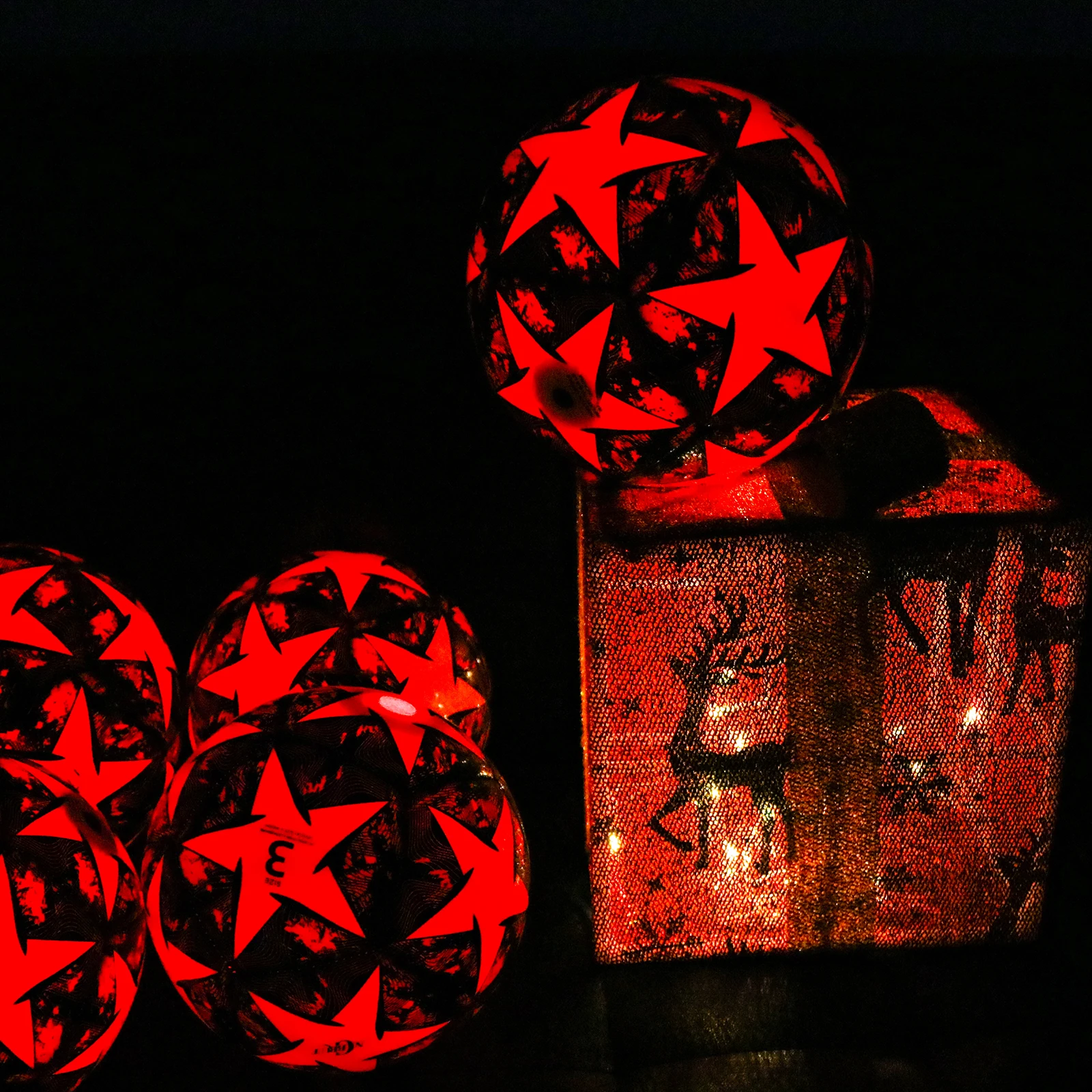 ลูกบอลเรืองแสงในที่มืดไฟ LED ลูกบอลขนาด5-กลางแจ้งในร่มของขวัญสนุกสำหรับวัยรุ่นและผู้ใหญ่-ปั๊มพิเศษและ