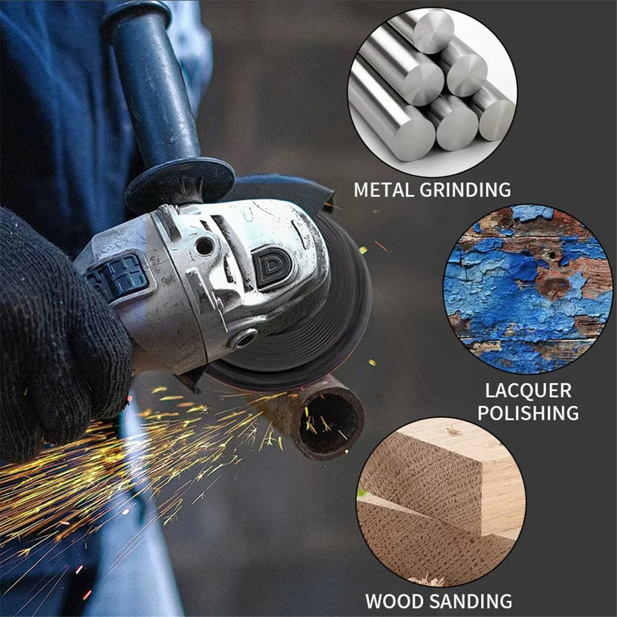 A05RP 10PCS 115mm Coral Disc Disc Diamond Grinding Wheel Flap Disc for Angle Grinder Paint Rust Removal Clean Abrasiv