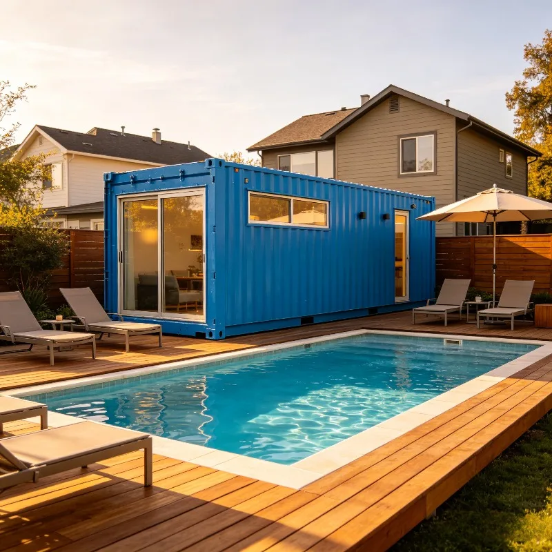 Customized Easy Setup Container Pool Portable Folding Structure Backyard Pool Summer Gathering
