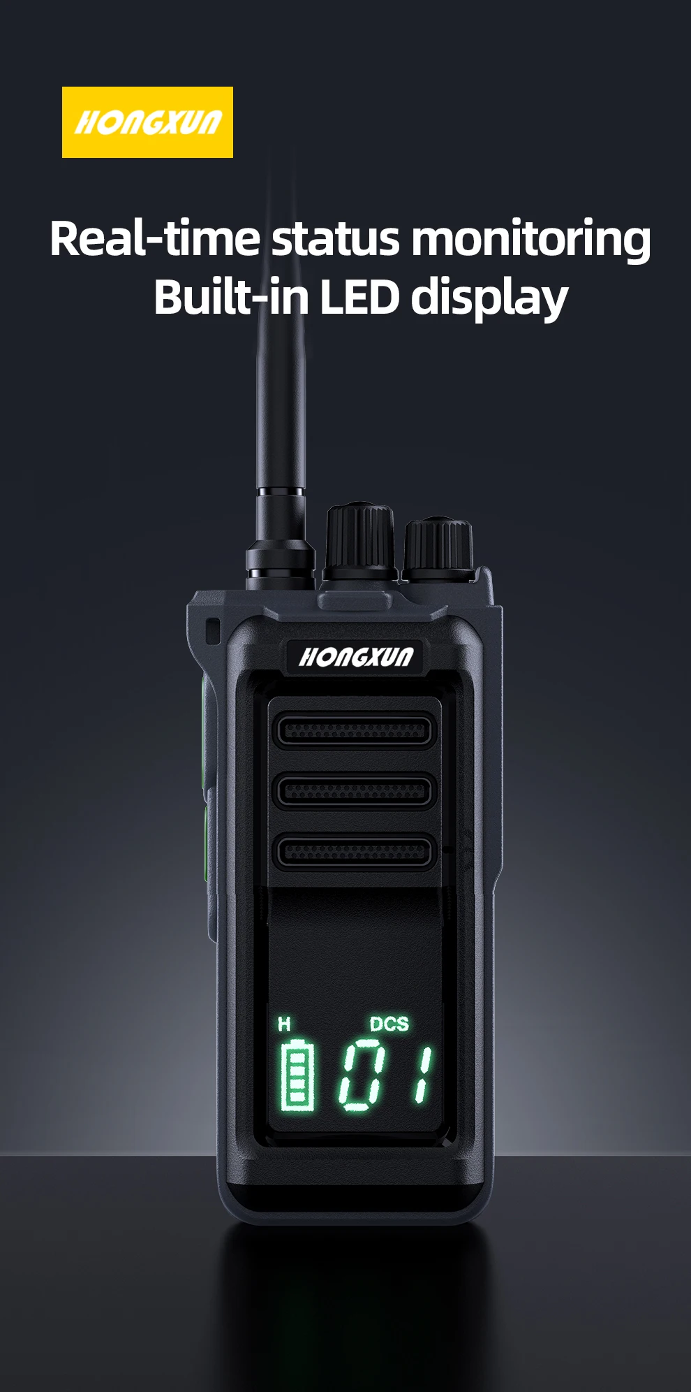 HONGXUN M8000無線機 10W 400-520MHz DCS ワンキーペアリング チャンネルスキャン 大容量バッテリー