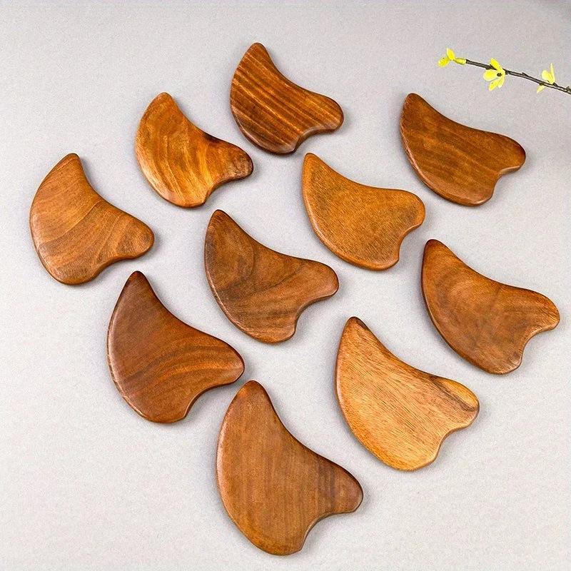 เครื่องมือขูดไม้ Gua Sha สําหรับใบหน้าและร่างกาย - เครื่องนวดหน้าต่อต้านริ้วรอย, บรรเทาอาการปวดคอและไหล่, การดูแลการระบายน้ําเหลือง"