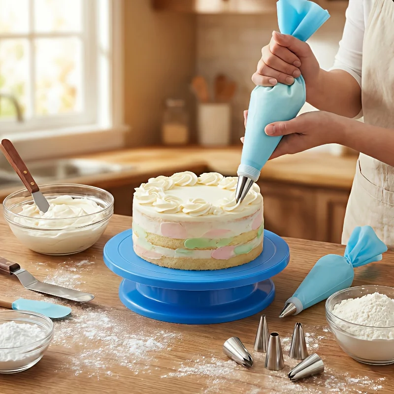 4 Sizes of Piping Bags Ultra-Thick Reusable Piping Bags Food-Grade Safe for Contact Use with Confidence Eat with Peace of Mind
