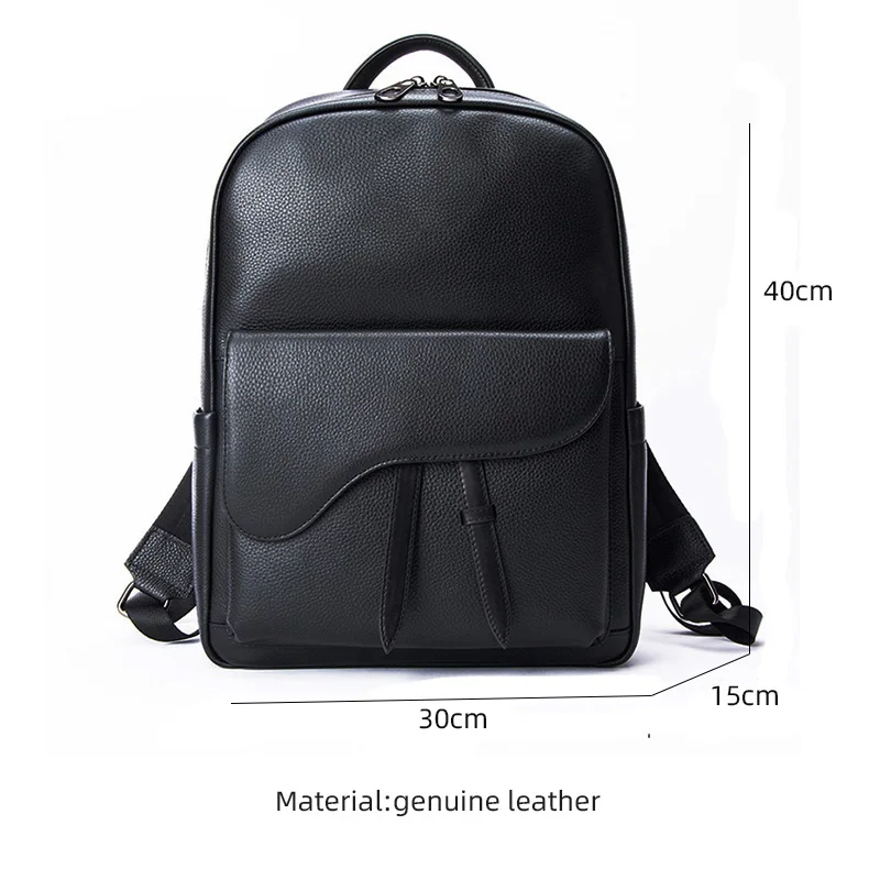 Genuine Leathe Men\'s Backpack New Design Travel Backpack Casual School Backpacks Business For Laptop Bag Pack Large