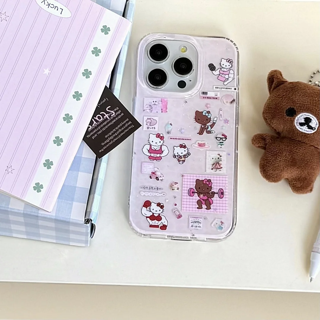 

Dumbbell Weightlifting kitten Phone Case For iPhone 17 16 E 15 14 13 12 11 Pro Max Plus Anti Fall Matte Protective Cover