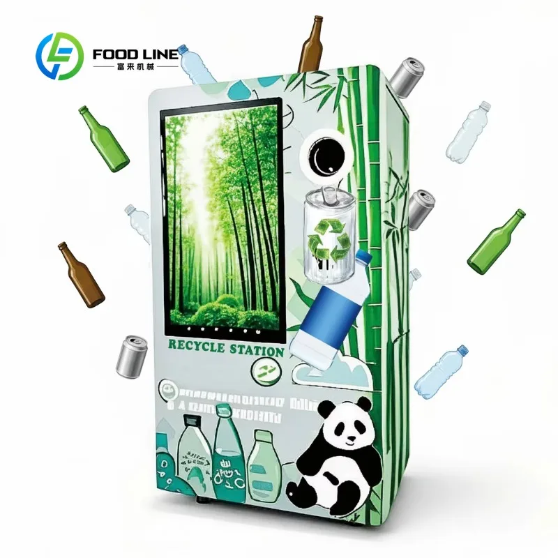 Powder-Coated Steel Can Recycle Vending Machine  10-inch Touchscreen Cloud-Based Management Remote Monitoring